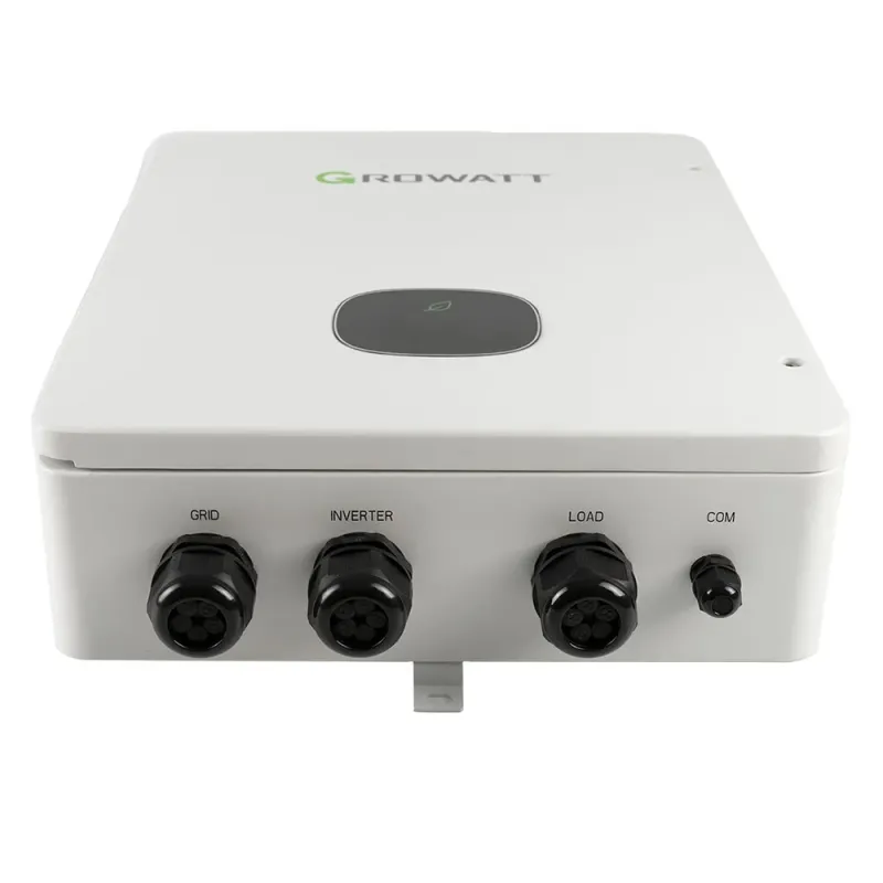 Anschlussseite der Growatt SYN 100-XH-30 mit Kabelmanagement