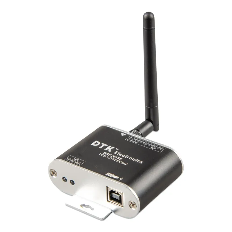 Rückansicht des Konverter Victron mit Anschlüssen für USB und Zigbee.
