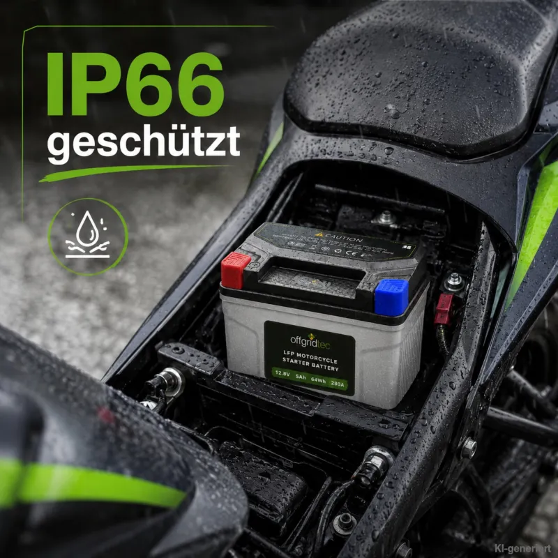 Motorradbatterie LiFePO4 12,8V 5Ah Starterbatterie YTX7A-BS, UTZ10S(MF), YTZ10S, UTX9-BS(MF) – Bild 3