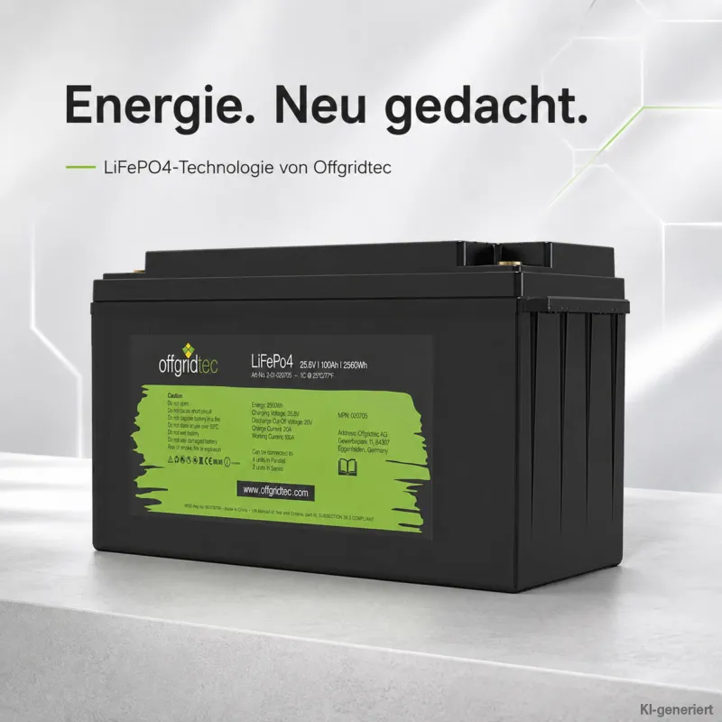 LifePo4 Akku 25,6/100 25,6V 100Ah BMS integriert 2560Wh – Bild 4