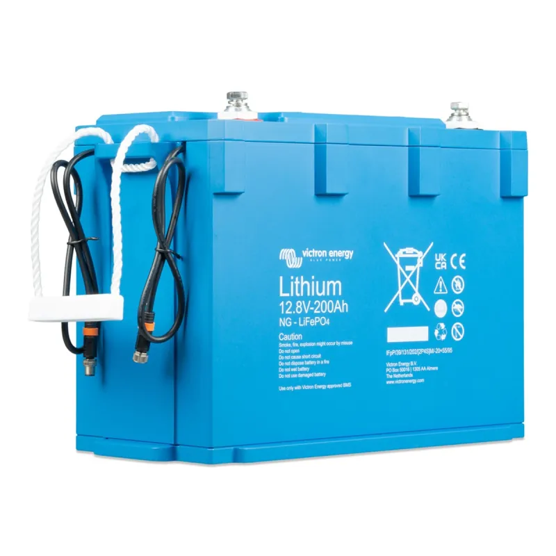 LiFePO4-Batterie von Victron Energy, Schutzart IP65 für den Einsatz in anspruchsvollen Umgebungen.