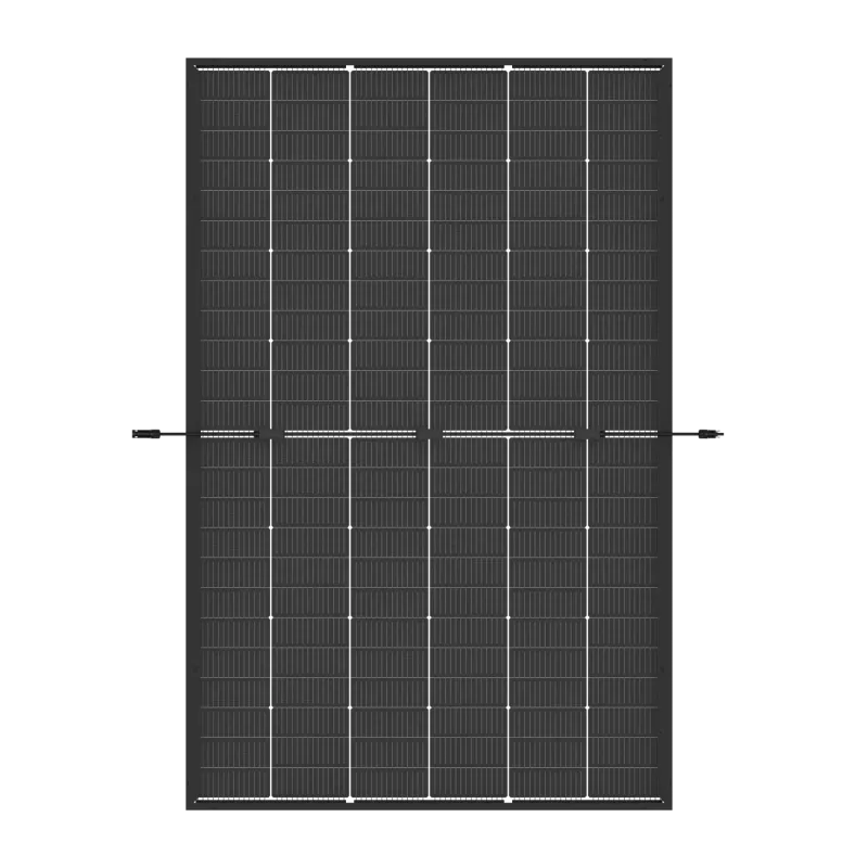 Rückansicht eines Solarmoduls für Balkonkraftwerk mit 460 Wp und Mikrowechselrichter