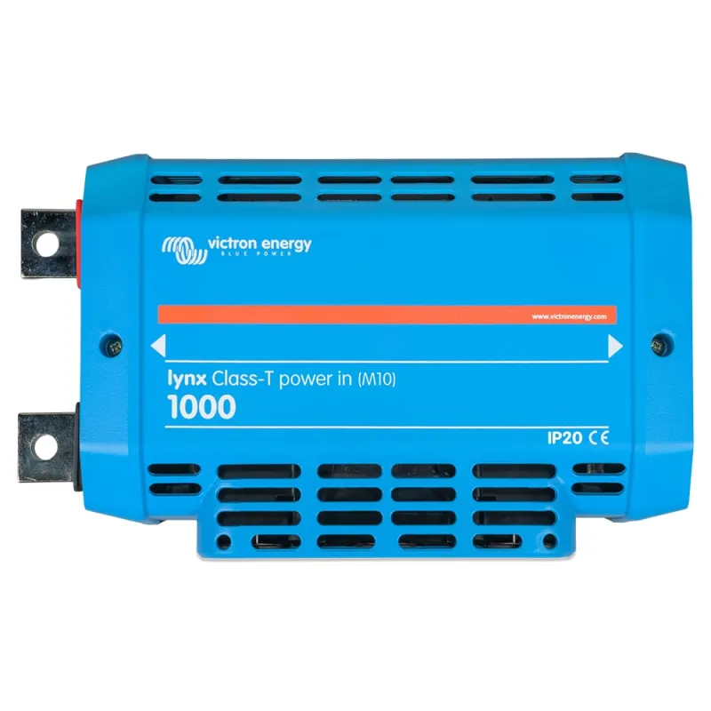 Anschlussbereich des Victron Energy Sammelschienensystems mit M10-Schraubverbindungen