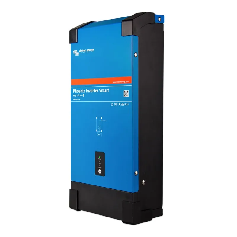 Frontansicht des Victron Energy Phoenix 48/2000 Smart mit Bedienelementen und Anschlüssen