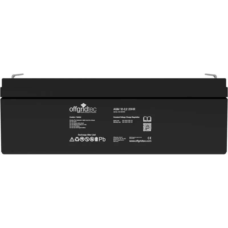 Offgridtec® AGM 2,2Ah 20HR 12V - Solar Batterie Akku Extrem zyklenfest – Bild 4