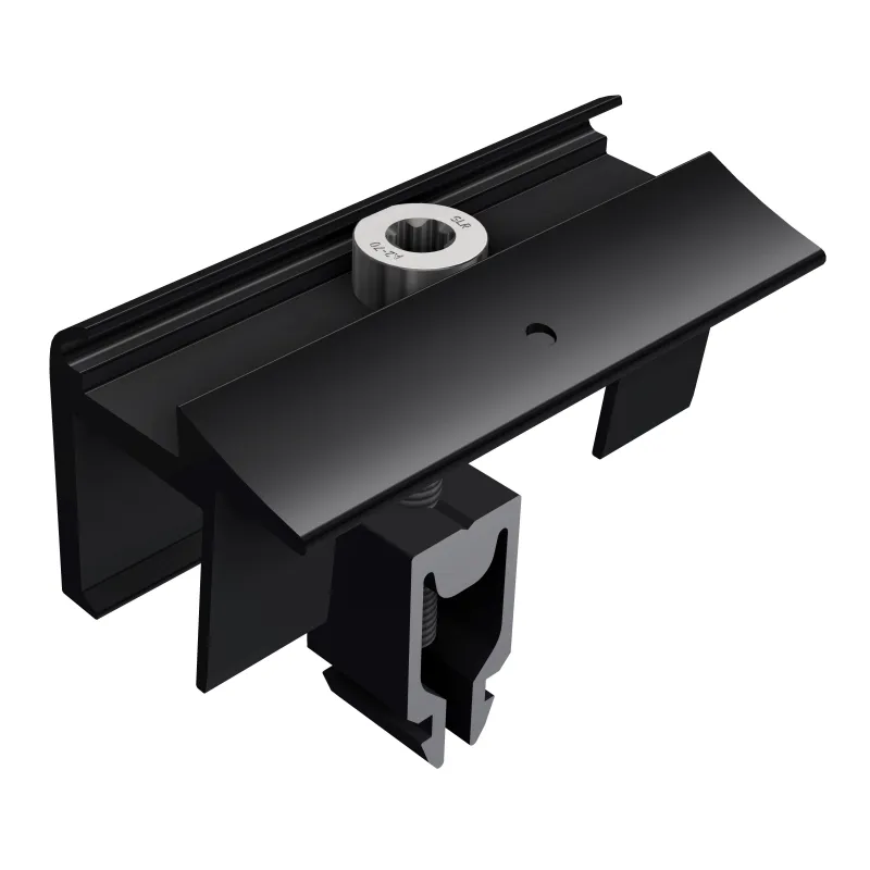 SL Rack Endklemme Vario ohne Erdung schwarz eloxiert, 96163-01