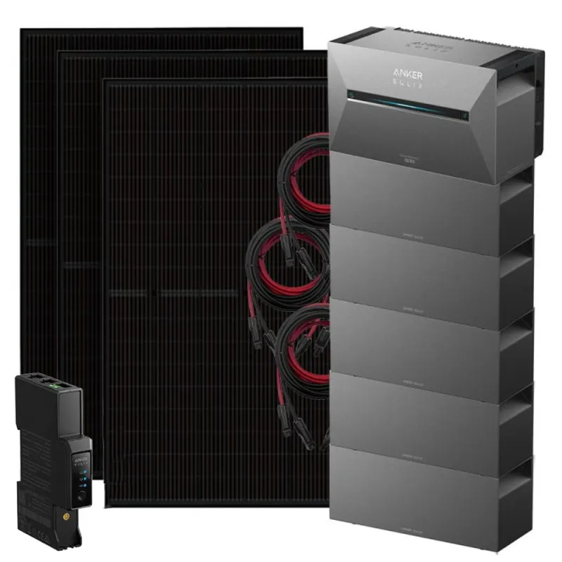 Anker Batteriespeicher 024025-012 mit 16,13 kWh LiFePO4-Speicher und 900-W-Balkonkraftwerk in Grau.