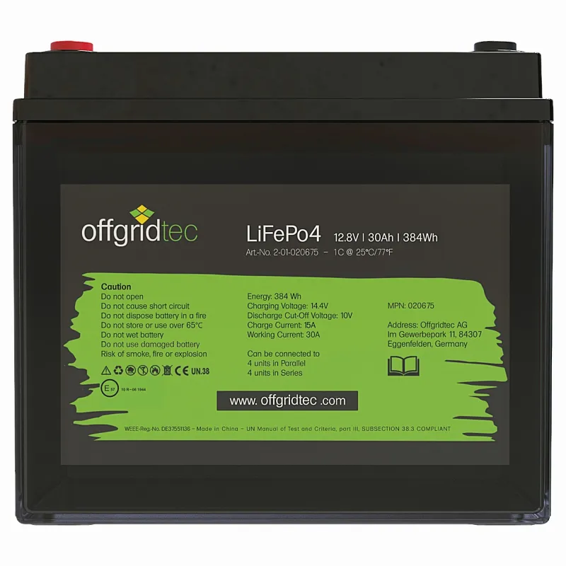 LiFePo4 Akku 12/30 12,8V 30Ah BMS integriert 384Wh – Bild 2