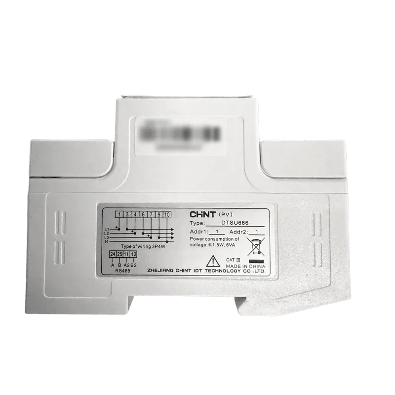 Montageansicht des FoxESS Smart Meter DTSU666 für Photovoltaik-Anlagen und EMS