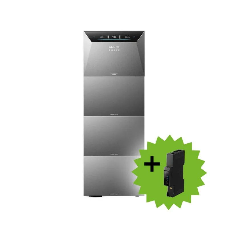 Anker 20kWh SOLIX 4 E5000 PRO All-in-One Speichersystem und 3x BP5000 Erweiterungsakku inkl. Smart Meter