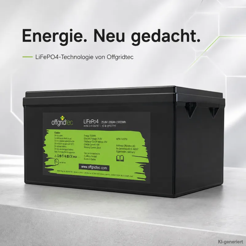 LifePo4 Akku 25,6/200 25,6V 200Ah BMS integriert 5120Wh – Bild 4