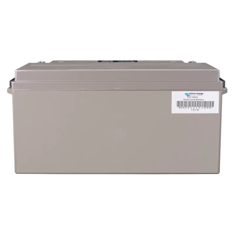 Technische Details des Victron Batteriespeichers Gel Deep auf dem Typenschild