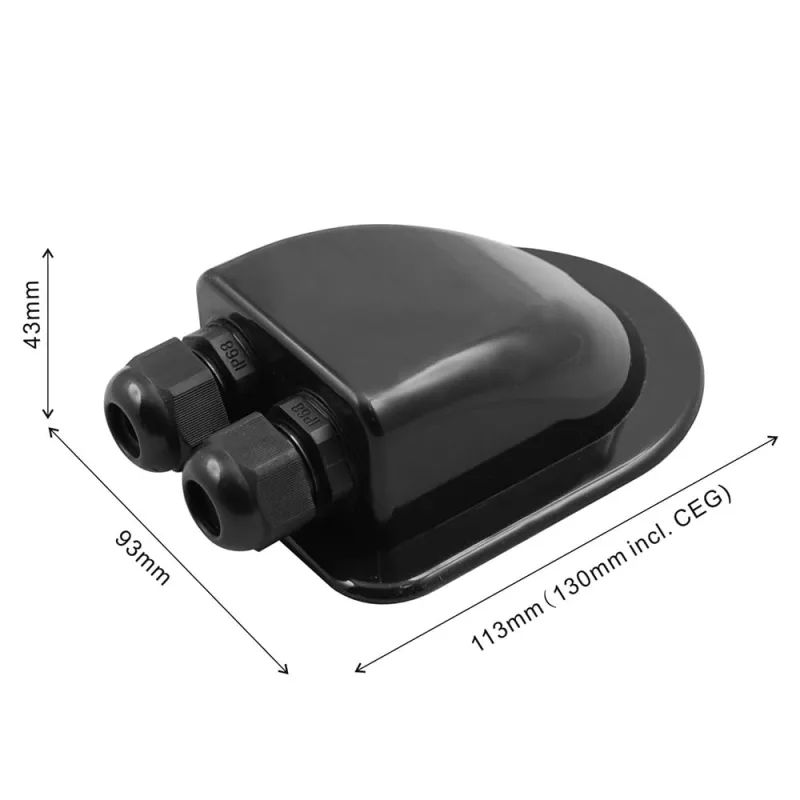 Dachdurchführung 2-fach schwarz für Kabeldurchmesser 3-12mm – Bild 4