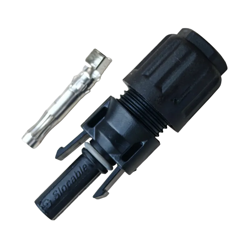 Solarstecker MC4-kompatibel für die Plus-Seite einer Photovoltaik-Anlage, wetterfest und langlebig