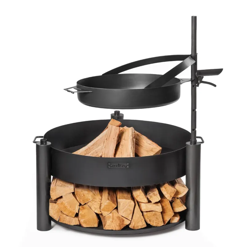 Cookking Pfanne aus natürlichem Stahl 50 cm mit einem Griff für Feuerschale "BANDITO" und "MONTANA X"