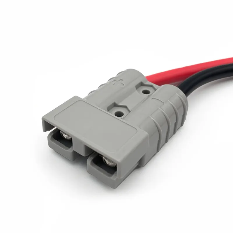 Montagebeispiel: Batteriespeicher Anderson Adapter an Batteriepol angeschlossen.