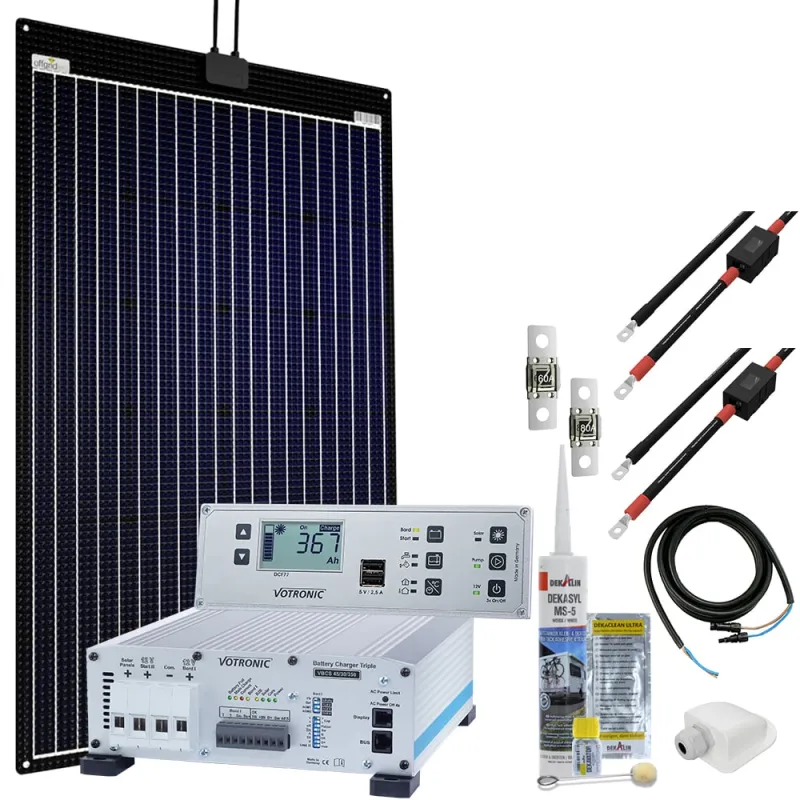 mTriple Flex L Wohnmobil Solaranlage mit 1 x 160W 45/30/350 VBCS Triple Charger und 5748 VPC Jupiter Kombipanel