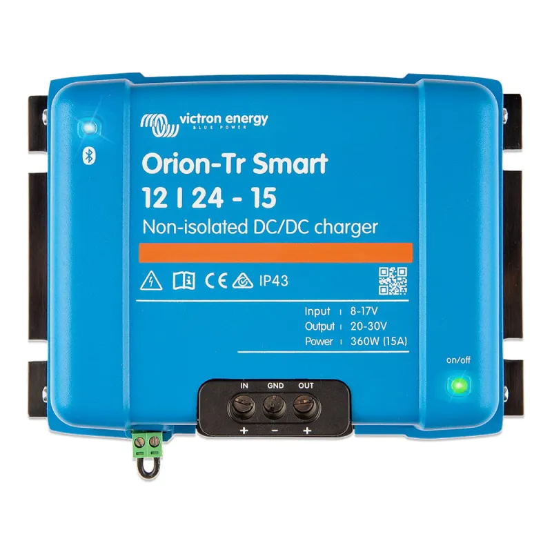 Victron Energy Orion-Tr mit Kabelanschlüssen für Gleichstrom-Systeme.