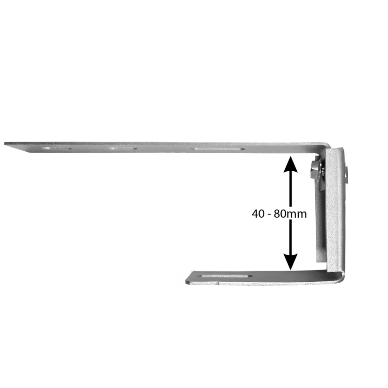 Verstellbare Square Hooks zur Befestigung eines Solarmoduls