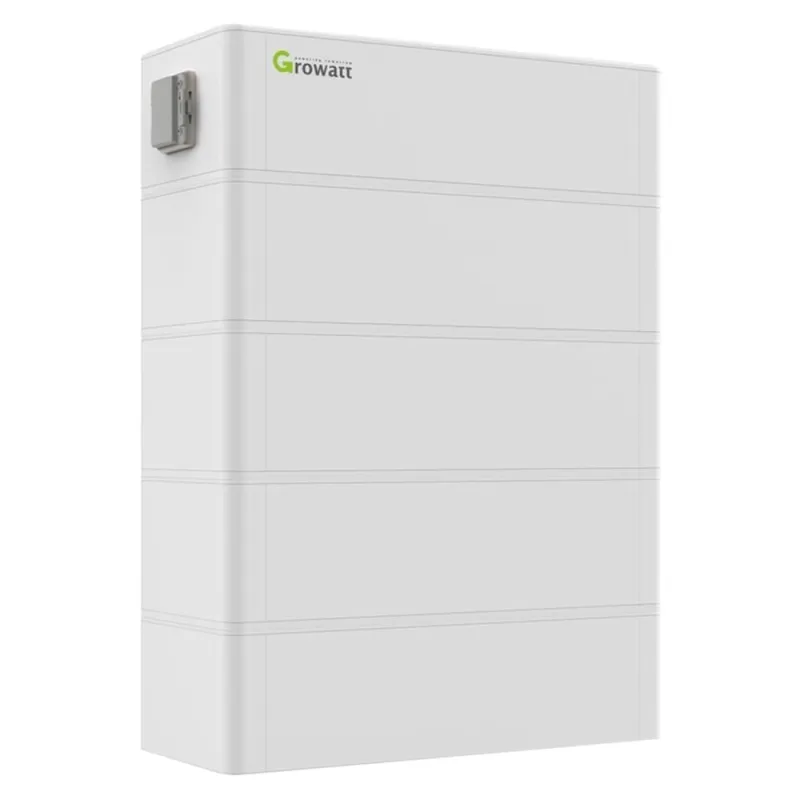 Frontansicht des Growatt Batteriespeichers ARK HV mit Anschlüssen und Statusanzeige.