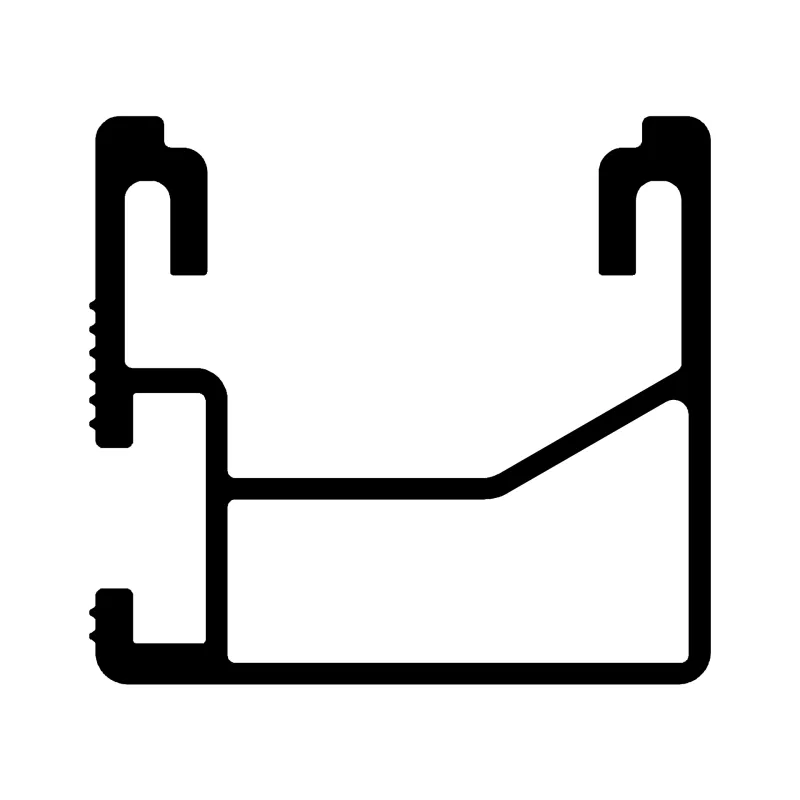 Detailansicht der K2 Systems Unterkonstruktion SingleRail 36 mit Befestigungselementen.
