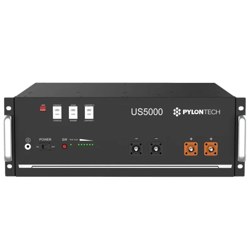 Einzelnes US5000-Modul des Pylontech Batteriespeichers 016110 mit 48V und 4,8 kWh.