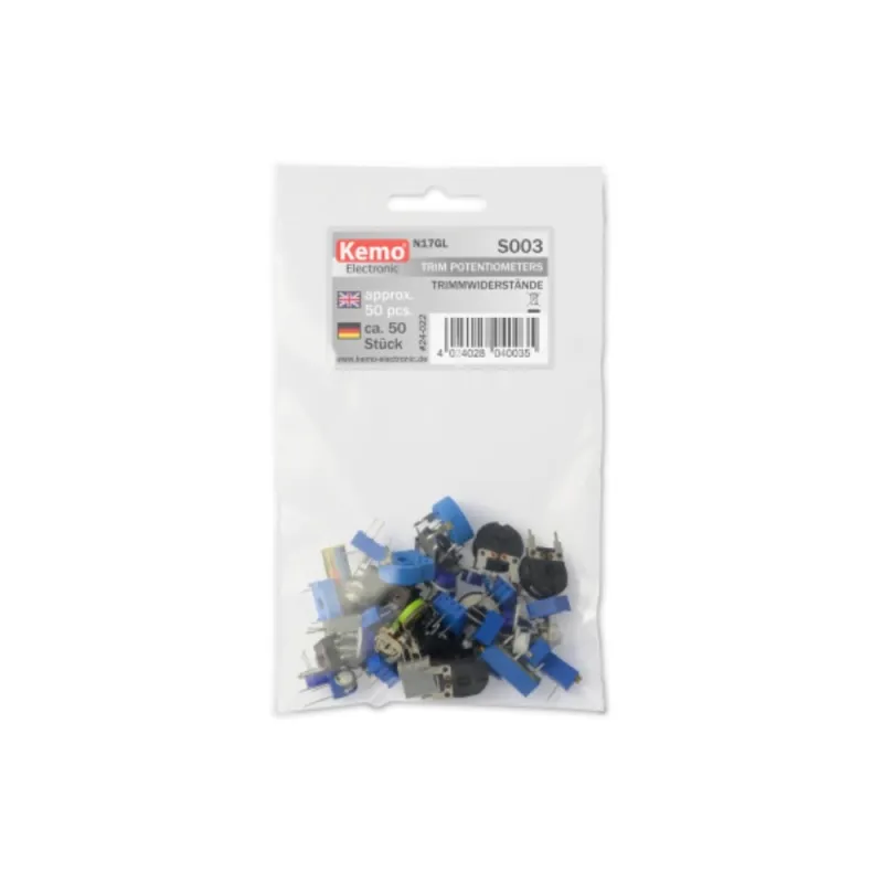 Kemo S003 Trimmwiderstände ca. 50 Stück – gemischte Bauformen & Werte – Bild 2