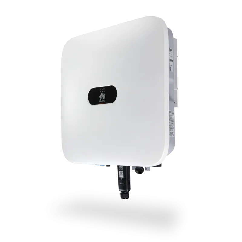 Seitliche Ansicht des kompakten Huawei Wechselrichters SUN2000-6KTL-L1 Hybrid für Inneninstallation