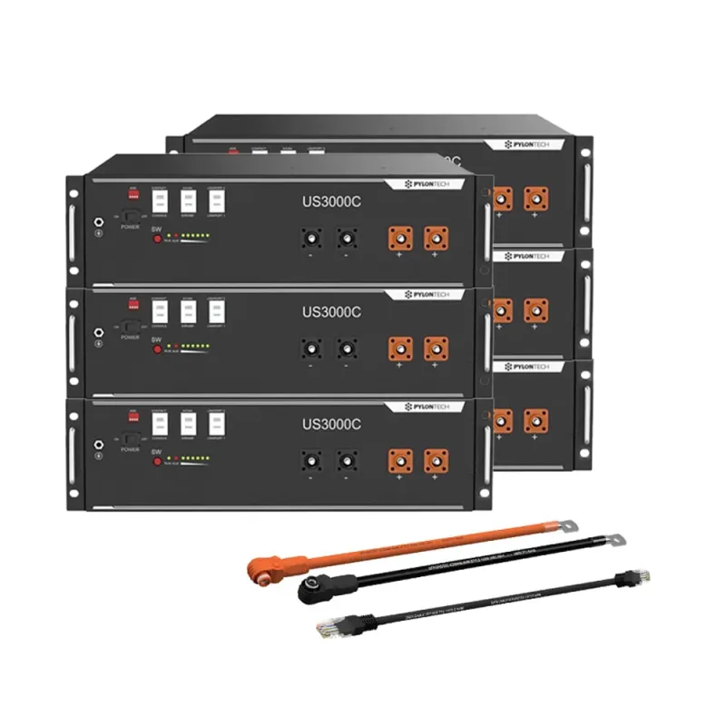 Pylontech Batteriespeicher 015635-018 mit sechs US3000D-Modulen und 21 kWh Kapazität.