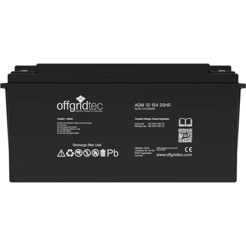 Offgridtec AGM 154Ah 20HR 12V Solar Batterie Akku extrem zyklenfest – Bild 4