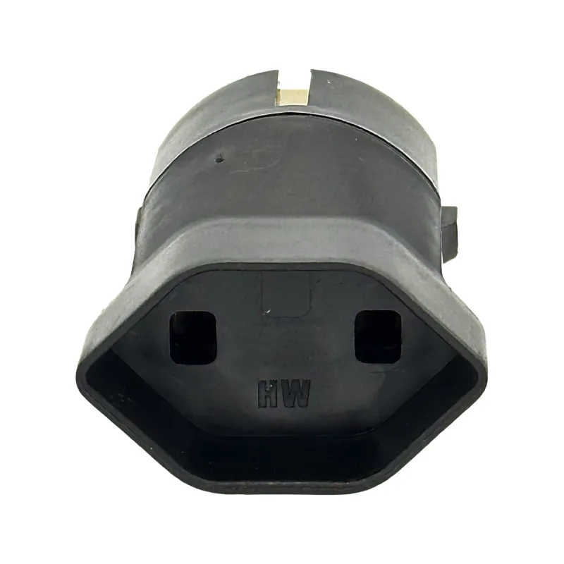 Fixadapter Schuko auf Typ 21 2-polig 16A schwarz für Powerstations – Bild 3
