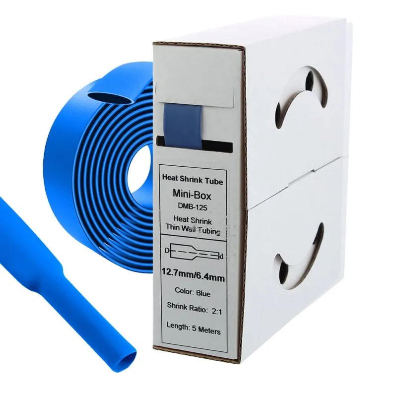 5 m Schrumpfschlauch 12,7 mm auf 6,4 mm Blau 2:1 – Offgridtec Kabelisolierung