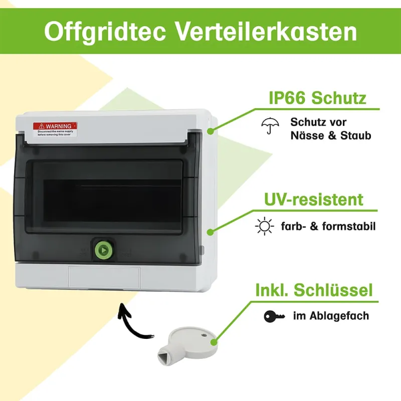 Verteilerkasten mit 9 TE und DIN-Schiene IP66 UV-beständig wasser- und staubgeschützt – Bild 2
