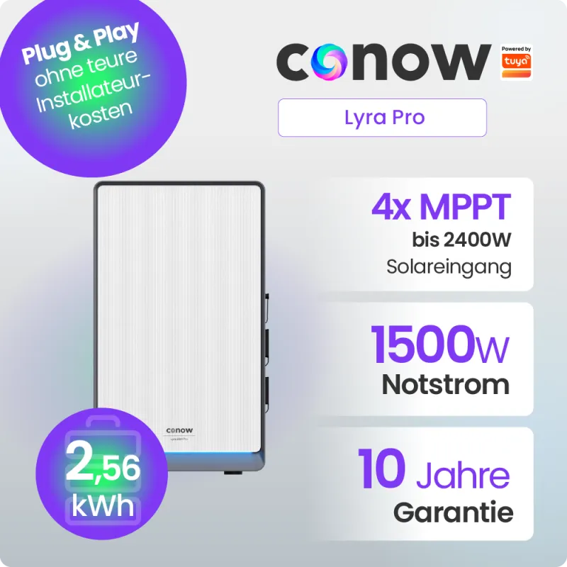 Conow Lyra 2500 Pro Speicher für Balkonkraftwerke
