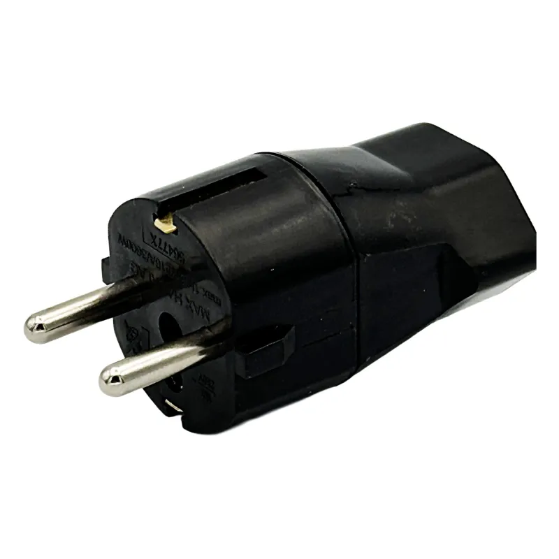 Fixadapter Schuko auf Typ 21 2-polig 16A schwarz für Powerstations