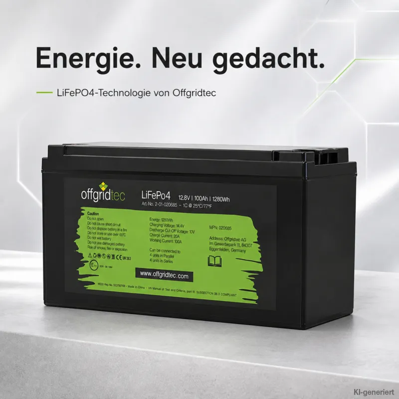 LiFePo4 Akku 12/100 12,8V 100Ah BMS integriert 1280Wh – Bild 4