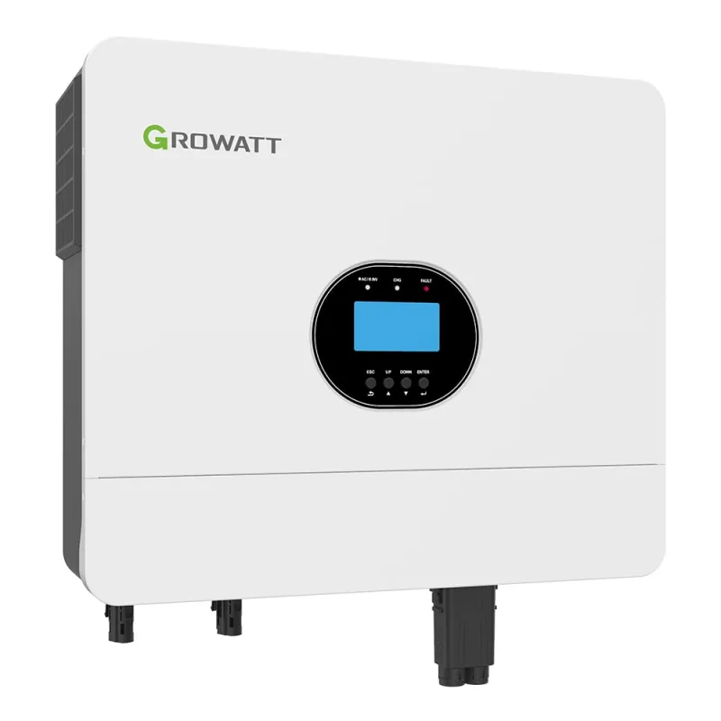 Growatt Batteriespeicher SPF6000 ES Plus Off-Grid Wechselrichter mit Display und WLAN-Funktion für Photovoltaik-Anlagen.
