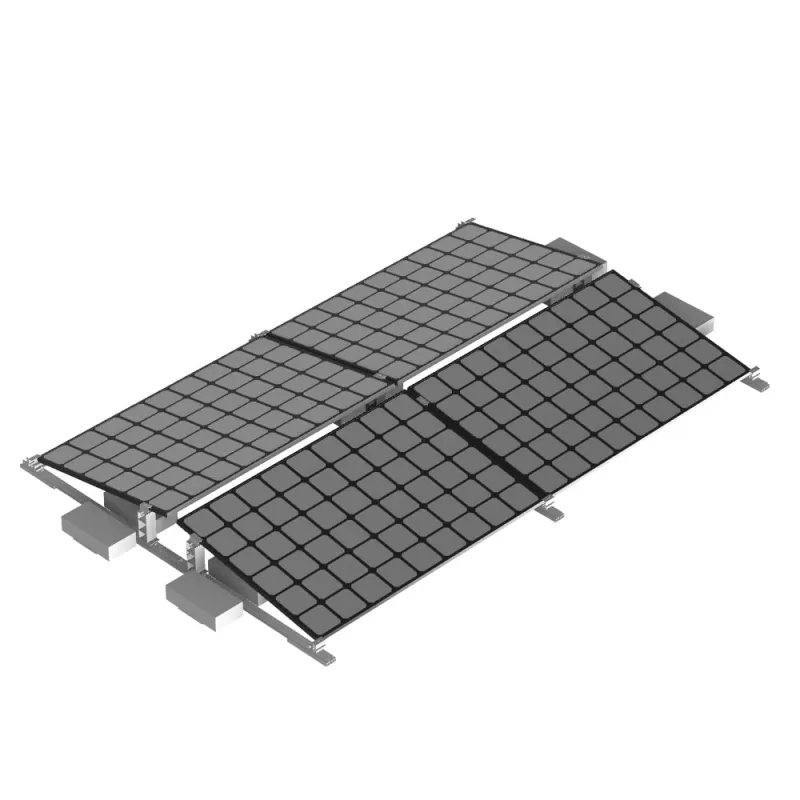 Flachdach Befestigungsset Ballast Montagekit Ost-West 4 Module