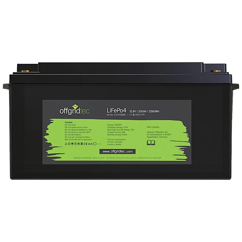 LiFePo4 Akku 12/200 12,8V 200Ah BMS integriert 2560Wh – Bild 2