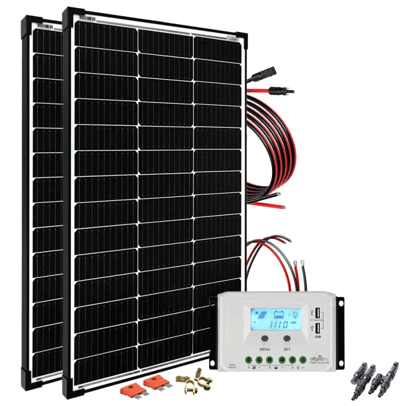 Offgridtec® basicPremium-L 200W Solaranlage 12V/24V Komplettsystem