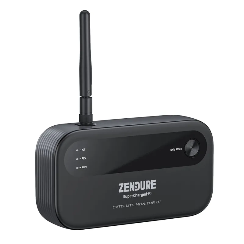 Rückseite des Zendure Satellite Monitor mit Montageoptionen und Kabeldurchführungen