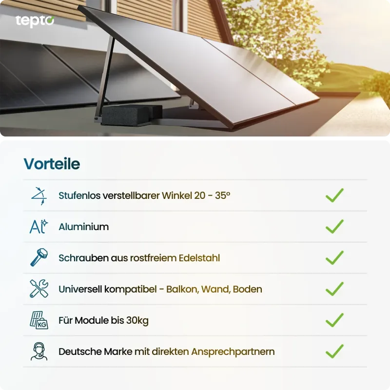 Vorteile der Kseng Solarmodul Universal PV-Modulhalterung im Überblick.