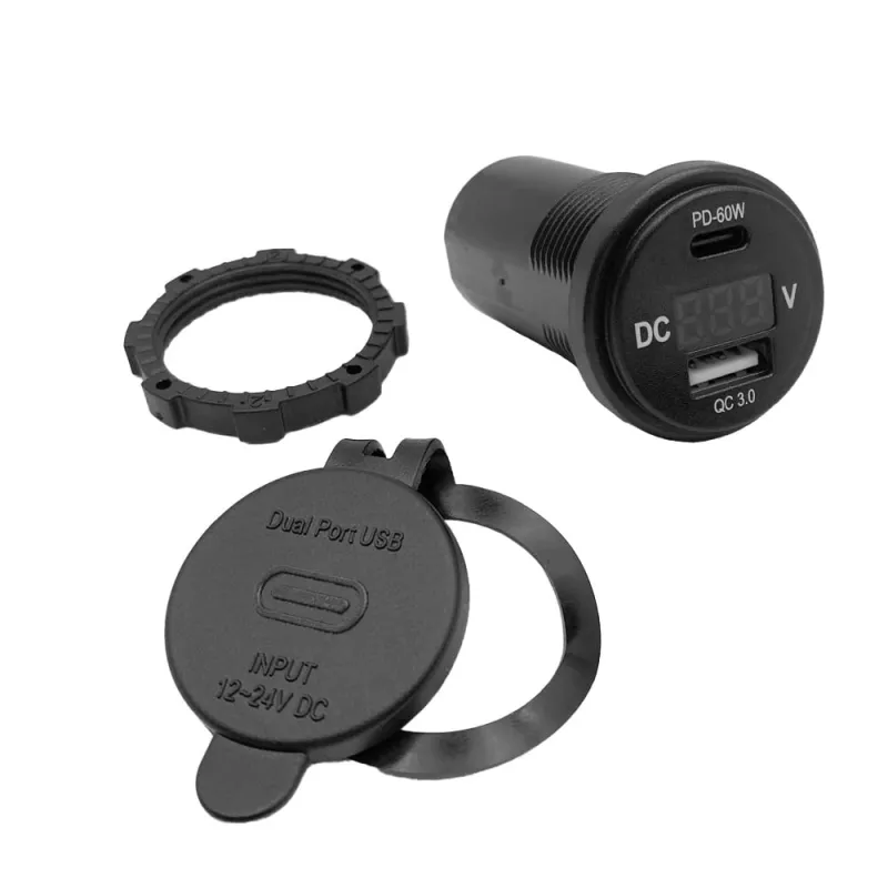 USB Doppelsteckdose USB-A 3,6V - USB-C 5V / 6-30V/DC – Bild 3
