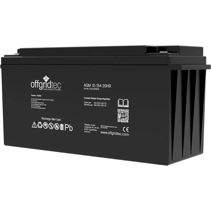 Offgridtec AGM 154Ah 20HR 12V Solar Batterie Akku extrem zyklenfest – Bild 2