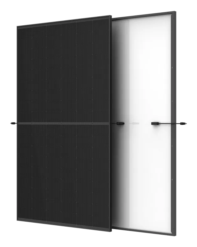 Trina TSM-500-NEG18R.25 Photovoltaikmodul mit 500 Wp und schwarzem Rahmen für effiziente Solarstromerzeugung.