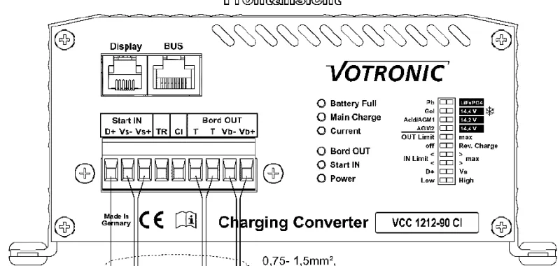 Votronic VCC 1212-90 CI IUoU-Li GEL, AGM, Lithium Lade-Wandler