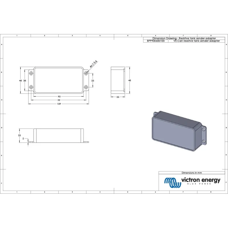 Victron Energy VE.Can Zubehör für resistive Tank-Sender, Detailansicht