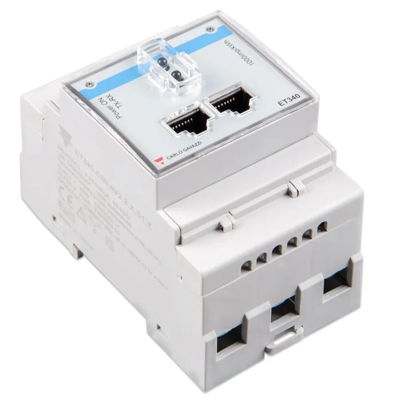 Victron Energy Digitaler Energiezähler mit Anschlüssen für EMS-Integration, Rückansicht.