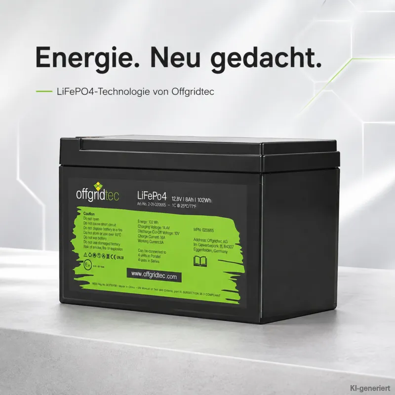 LiFePo4 Akku 12/8 12,8V 8Ah BMS integriert 102Wh – Bild 4