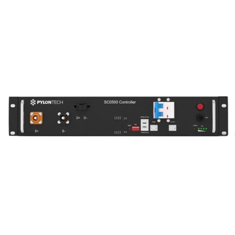 Rückseite der Pylontech SC0500-40S Steuerungseinheit mit CANBUS- und Modbus RTU-Anschlüssen.